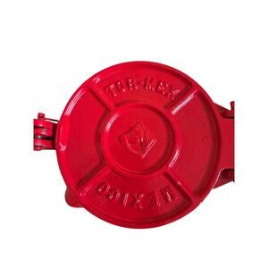 Tor-Mex Mexico Red Enamel Cast Iron Tortilla Press Maker Cookware 6.5"